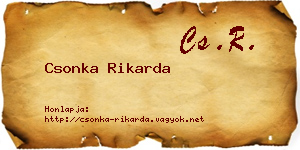 Csonka Rikarda névjegykártya